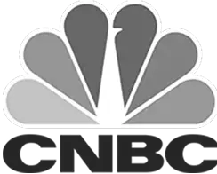 A picture of the logo for CNBC
